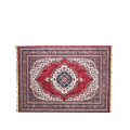 Vintage carpet, dominant colour red