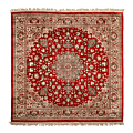 Vintage carpet, dominant colour red