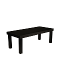 Lacquered Table Black 200 X 90 X 75 cm