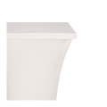 Square Steel Poseur Table with White Cover 60 X 60 H 111 cm