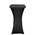 Square Steel Poseur Table with Black Cover 60 X 60 cm H 111 cm