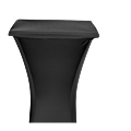 Square Steel Poseur Table with Black Cover 60 X 60 cm H 111 cm