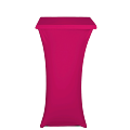 Square Steel Poseur Table with Fuchsia Cover 60 X 60 cm H 111 cm