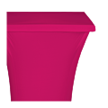 Square Steel Poseur Table with Fuchsia Cover 60 X 60 cm H 111 cm