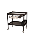 Bar Cart Black 90 X 60 X 95 cm H 95 cm