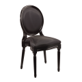 Montaigne Chair in Black with Black Seat Pad