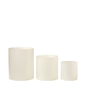 Cylindrical Frosted Risers, Set Of 3 Sizes