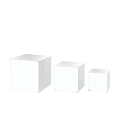 Set Of 3 White Cube Risers