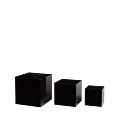 Set Of 3 Black Cube Risers