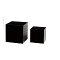 Set Of 3 Black Cube Risers