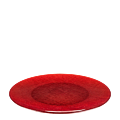 Glass Presentation Plate Red Ø 32 cm