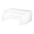 Set Of 3 Nested White Risers