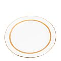 Vintage white and gold big plate Ø 23-25 cm