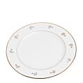 Vintage white and gold big plate Ø 23-25 cm