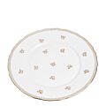 Vintage white and gold big plate Ø 23-25 cm
