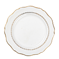 Vintage white and gold big plate Ø 23-25 cm