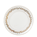 Vintage white and gold big plate Ø 23-25 cm
