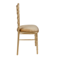 Bamboo Chair in Gold with Gold Velvet Seat Pad