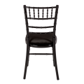 Bamboo Chair in Black with Black Velvet Seat Pad