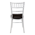 Bamboo Chair in Silver with Black Velvet Seat Pad
