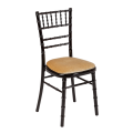 Bamboo Chair in Black with Gold Velvet Seat Pad
