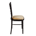 Bamboo Chair in Black with Gold Velvet Seat Pad
