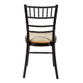 Bamboo Chair in Black with Gold Velvet Seat Pad