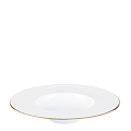 Plane Dessert Plate with Gold Thread  Ø 27 cm Container Ø 15 cm