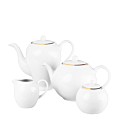 Teapot White with Gold Thread 170 cl
