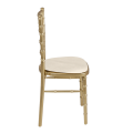 Bamboo Chair in Gold with Ecru Seat Pad