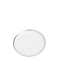 Plane bread plate with silver rim Ø 12 cm