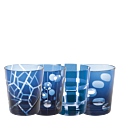 Blue Mélodie glass tumbler Ø 8 cm H 9 cm 24 cl