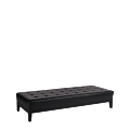 Button Ottoman in Black L 79