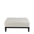 Button Ottoman in White L 40