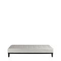 Button Ottoman in White L 79