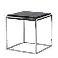 Chrome Square Coffee Table in Black