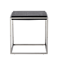 Chrome Square Coffee Table in Black