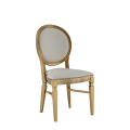 Chandelle Chair in Gold with Anastasia Collection Gold Seat Pad