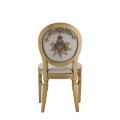 Chandelle Chair in Gold with Anastasia Collection Gold Seat Pad