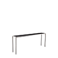 Unico Console Table with Stainless Steel Frame and Black Top