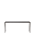 Unico Console Table with Stainless Steel Frame and Black Top