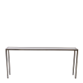 Unico Console Table with Stainless Steel Frame and White Top