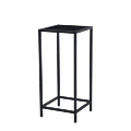 Unico Square Poseur Table with Black Frame and Black Top