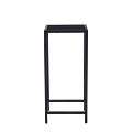 Unico Square Poseur Table with Black Frame and Black Top