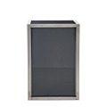 Unico Square Bar Unit with Stainless Steel Frame and Black Panels