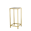Unico Square Poseur Table with Gold Frame and Coloured Top