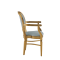 Chandelle Armchair in Gold with Babyblue Seat Pad