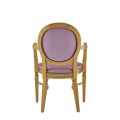 Chandelle Armchair in Gold with Icy Pink Seat Pad