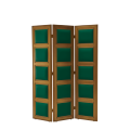 CKC Screen in Gold with Seagreen panels