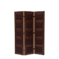 CKC Screen in Antique Walnut with Claret Wine Panels